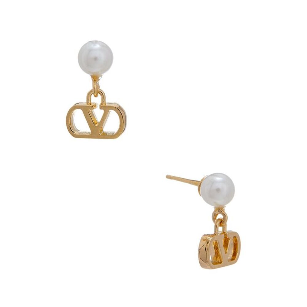 Valentino Vlogo Signature Earrings, Yellow